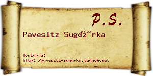Pavesitz Sugárka névjegykártya